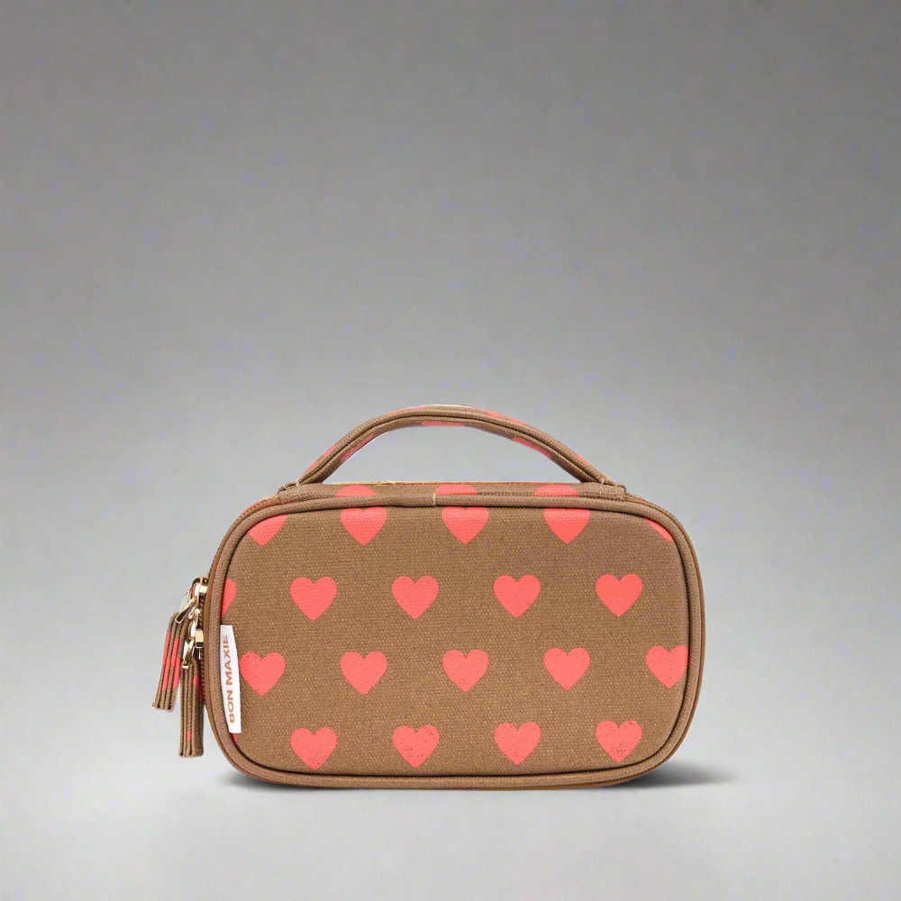 Handy Handle Case -- Orange Hearts