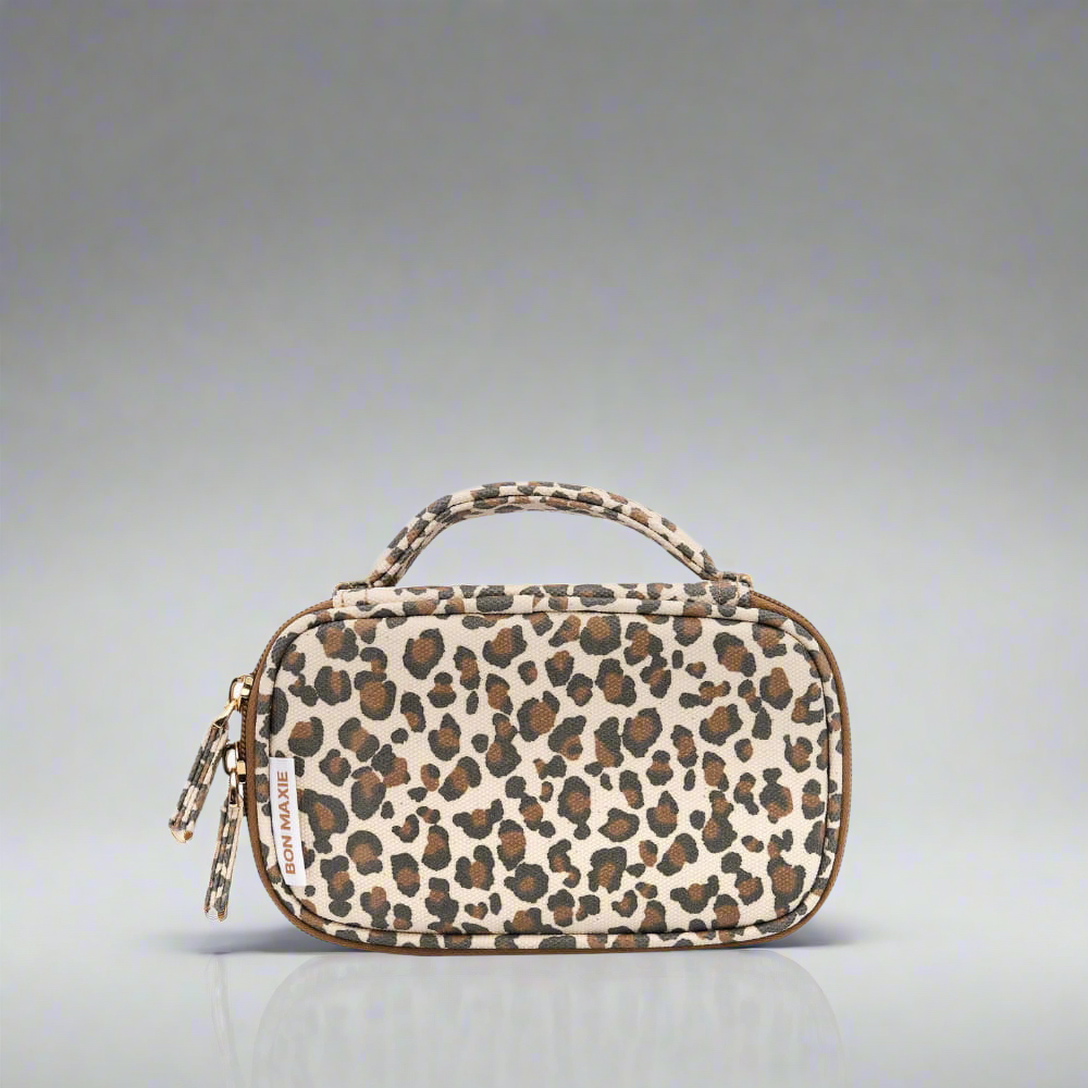 Handy Handle Case -- Tan Leopard