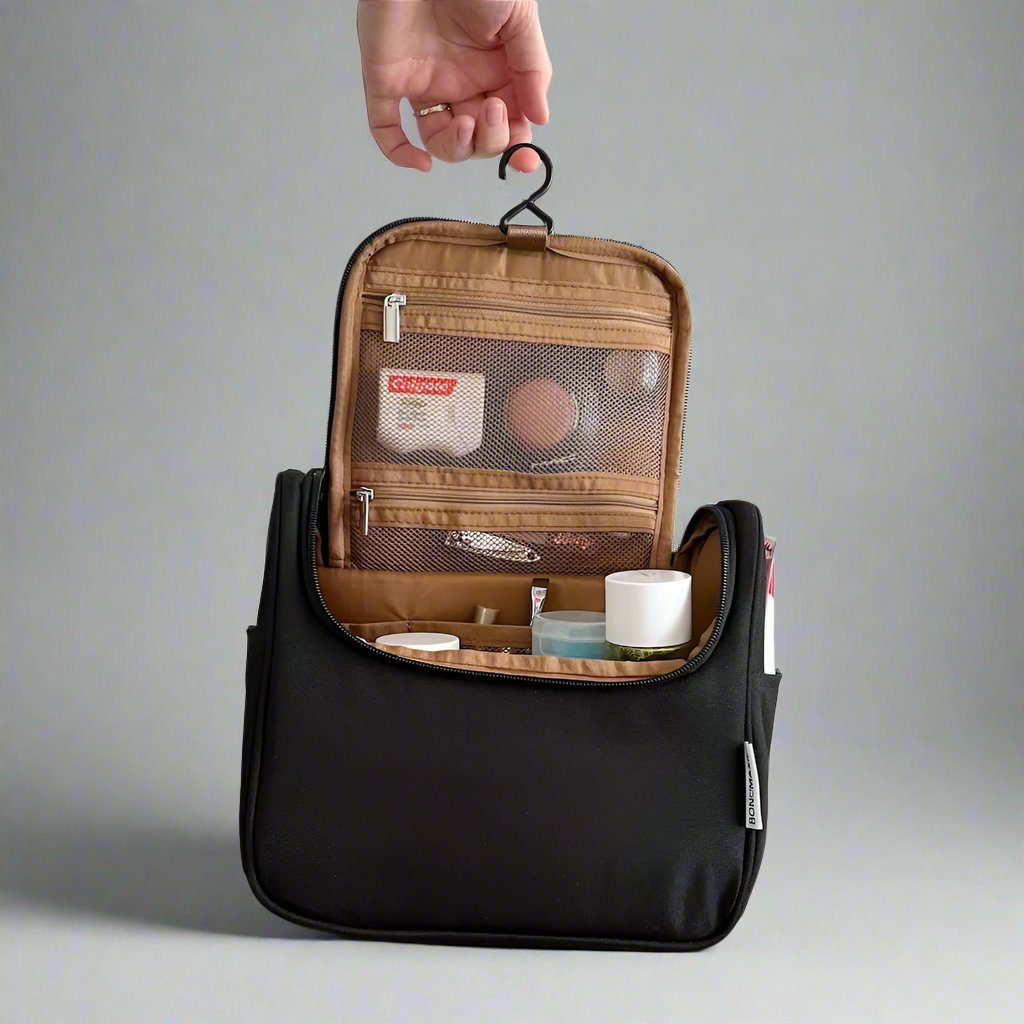 Bon Voyage Travel Toiletry Bag - Black Toiletry Bags