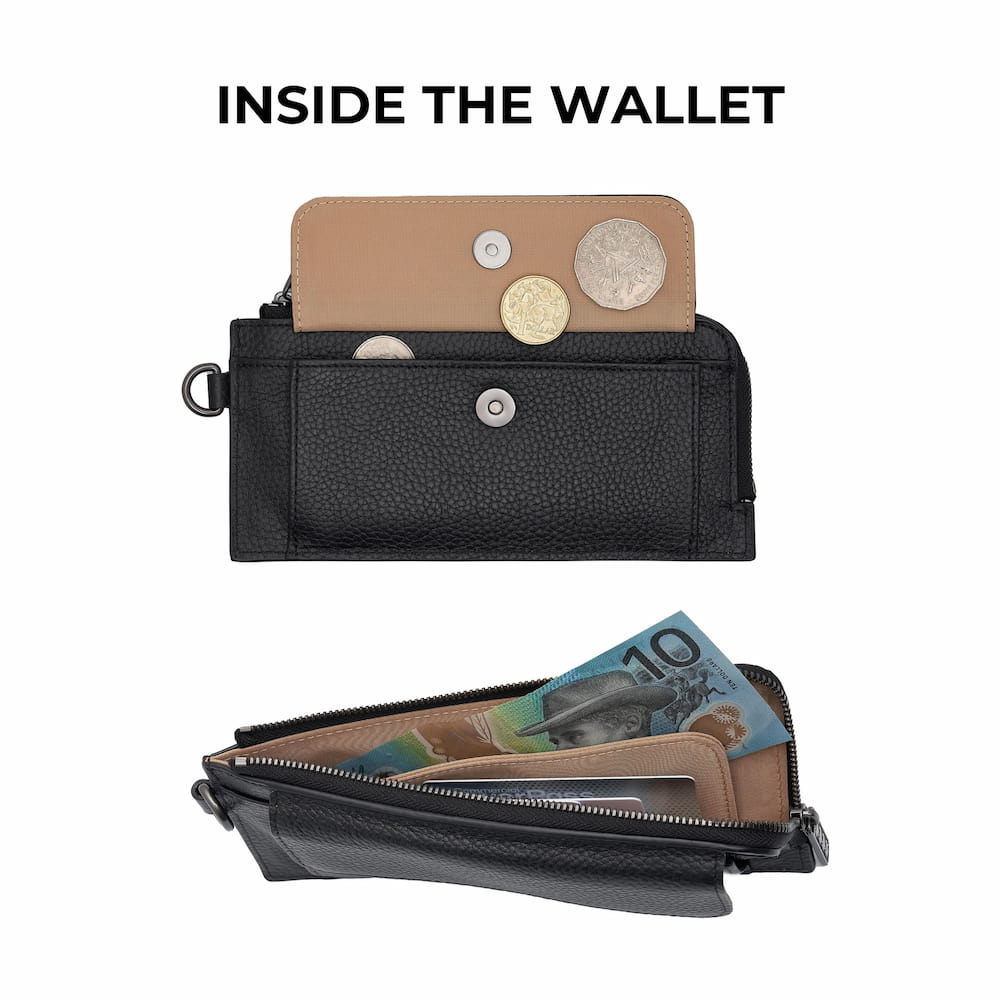 Everyday Slimline Wallet - Black Wallets Brushed Gunmetal