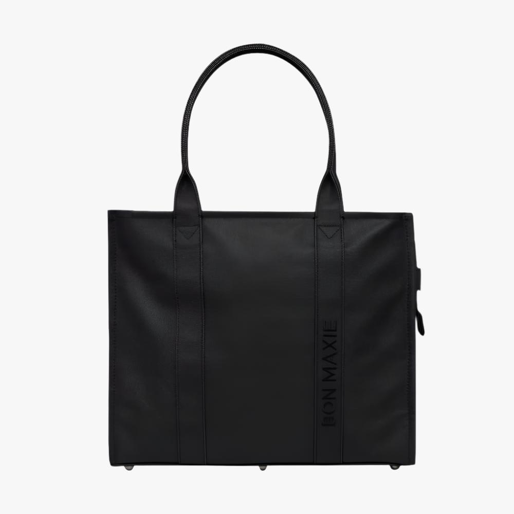 Large Bon Vivant Structured Tote Bag -- Black