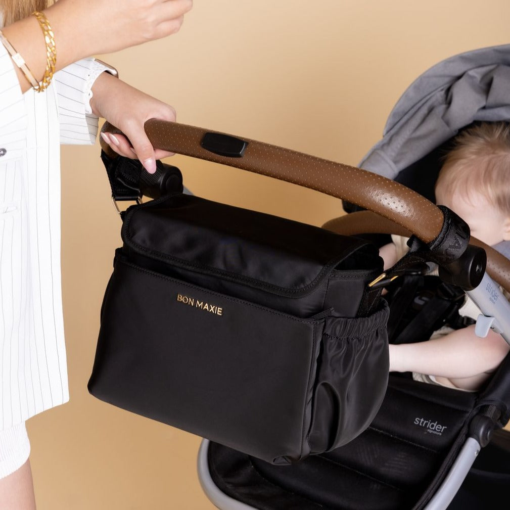 Carryall Pram Caddy -- Black Nylon