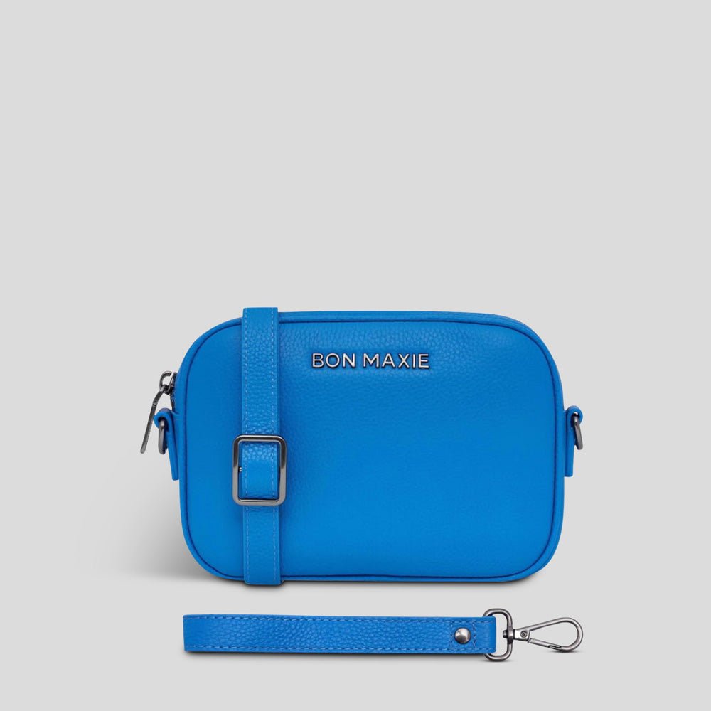 Mini Sidekick Wallet Crossbody Bag - Cobalt Bags Brushed Gunmetal