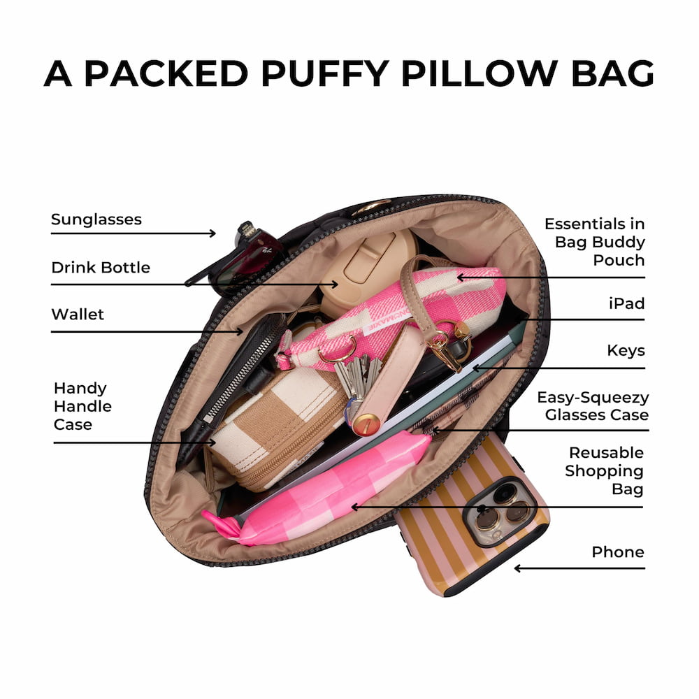 Puffy Pillow Crossbody Bag -- Latte