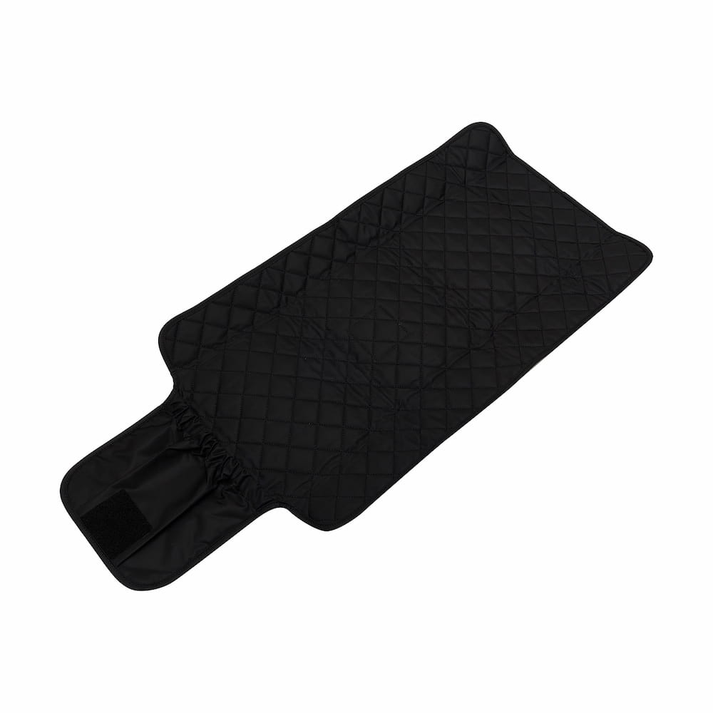 Quilted Change Mat Nappy Clutch -- Black