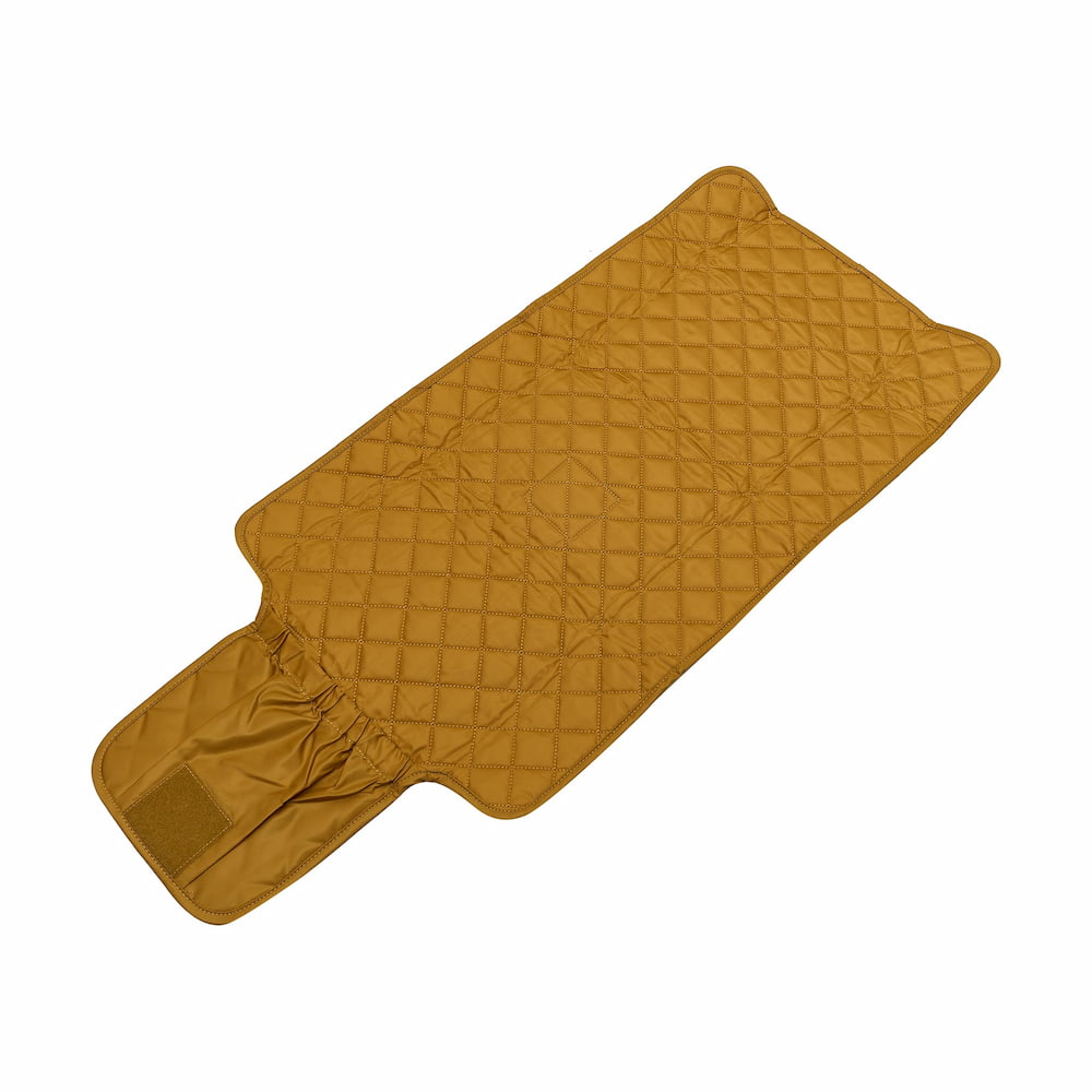 Quilted Change Mat Nappy Clutch -- Khaki Gold