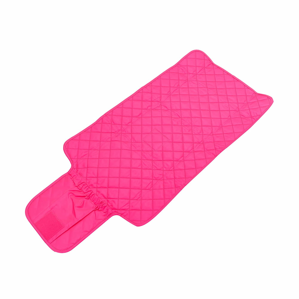 Quilted Change Mat Nappy Clutch -- Neon Pink