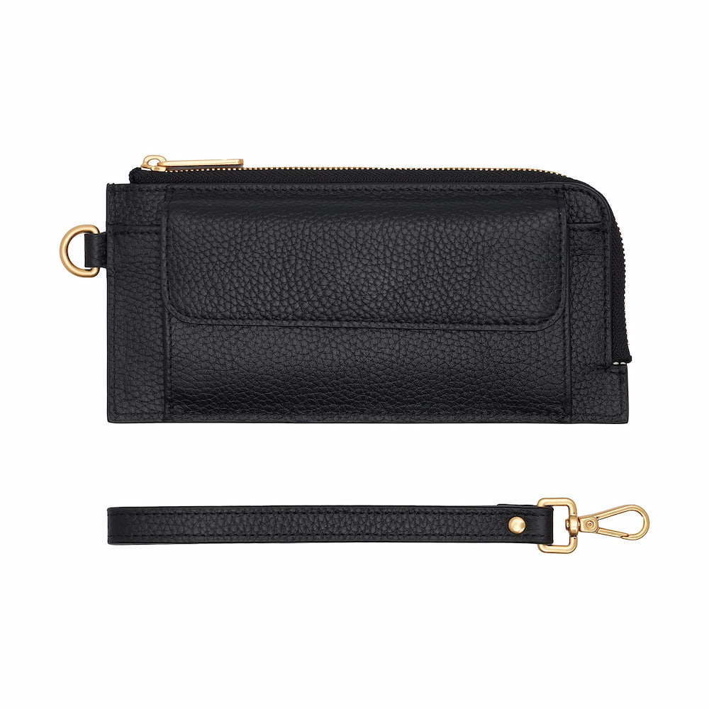 Everyday Slimline Wallet - Black Wallets Brushed Gold