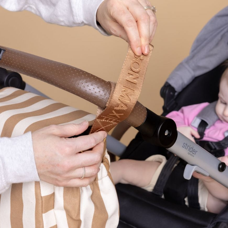 Carryall Pram Caddy -- Tan Stripe